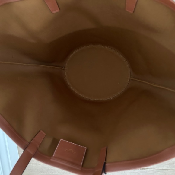 Celine Couffin Large Coated Canvas & Leather Tote white - Picture 6 of 6